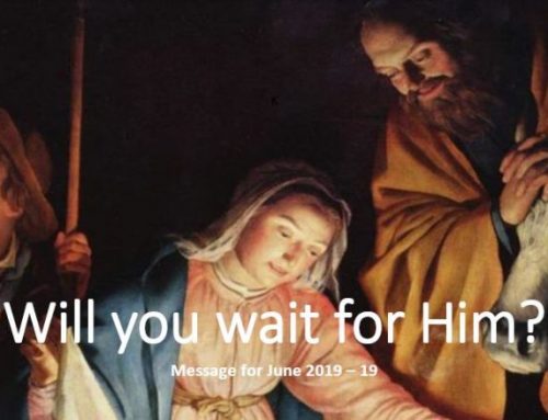 Will you wait for Him?