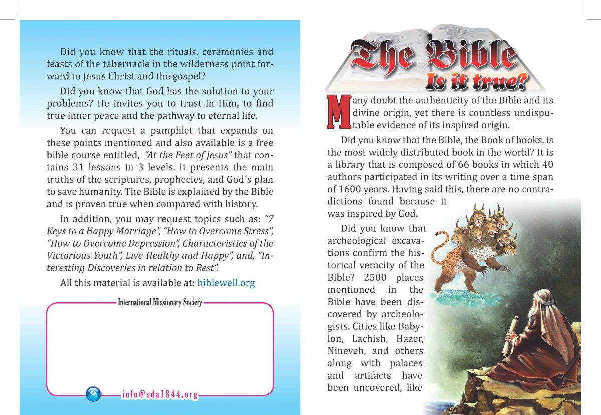 Pamphlets for the Missionary Work | International Missionary Society
